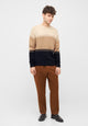 Givn Berlin Strickpullover DALE aus recycelter Wolle Sweater Acryl / Camel / Blue