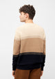 Givn Berlin Strickpullover DALE aus recycelter Wolle Sweater Acryl / Camel / Blue