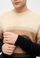 Givn Berlin Strickpullover DALE aus recycelter Wolle Sweater Acryl / Camel / Blue