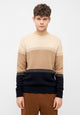 Givn Berlin Strickpullover DALE aus recycelter Wolle Sweater Acryl / Camel / Blue