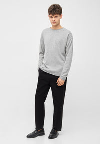 Givn Berlin Strickpullover DAMON aus recycelter Wolle Sweater Grey Melange