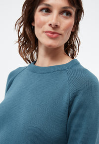 Givn Berlin Strickpullover ERICA aus Bio-Baumwolle Sweater Teal Blue