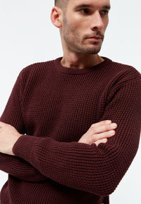 Givn Berlin Strickpullover GBCARL aus Bio-Baumwolle Sweater Wine Red