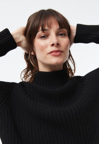 Givn Berlin Strickpullover GBCASSIA mit Rollkragen aus recyceltem Wollgemisch Sweater Black
