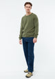 Givn Berlin Strickpullover GBCOOPER aus recyceltem Wollgemisch Sweater Khaki