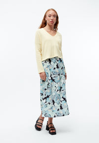 Givn Berlin Strickpullover GBLILLE cropped aus Bio-Baumwolle im Jacquard Muster Sweater Creamy Yellow (Jacquard)