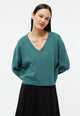 Givn Berlin Strickpullover GBLINNEA aus Bio-Baumwolle Sweater Graphite Green