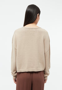Givn Berlin Strickpullover GBLINNEA aus Bio-Baumwolle Sweater Oat Beige