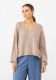 Givn Berlin Strickpullover GBLINNEA relaxed Fit aus Bio-Baumwolle Sweater Light Brown
