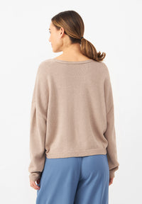 Givn Berlin Strickpullover GBLINNEA relaxed Fit aus Bio-Baumwolle Sweater Light Brown
