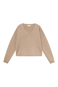 Givn Berlin Strickpullover GBLINNEA relaxed Fit aus Bio-Baumwolle Sweater Light Brown
