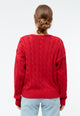 Givn Berlin Strickpullover GBRAMEA mit Zopfmuster aus Bio-Baumwolle Sweater Crimson