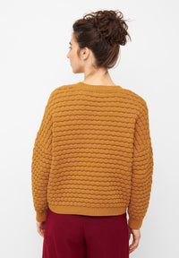 Givn Berlin Strickpullover GB-EMILY aus Bio-Baumwolle Sweater Golden Oak
