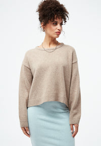 Givn Berlin Strickpullover PHILOU aus recycelter Wolle Sweater Beige