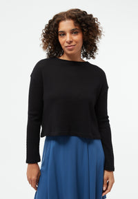Givn Berlin Strickshirt GBMARIA aus Bio-Baumwolle Longsleeve Black (Jacquard)