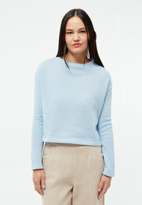 Givn Berlin Strickshirt GBMARIA aus Bio-Baumwolle Longsleeve Ice Water Blue (Jacquard)