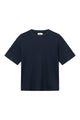 Givn Berlin Strukturiertes T-Shirt GBCLIFF relaxed Fit aus Bio-Baumwolle T-Shirt Midnight Blue (Waffle)