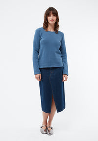 Givn Berlin Sweater GBLUCILLE aus recycelter Baumwolle Sweater Distant Blue