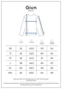 Givn Berlin Sweater GBNURI (Heart) relaxed Fit aus Bio-Baumwolle Sweater Midnight Blue