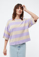 Givn Berlin Sweater GBSELMA aus recycelter Baumwolle Sweater Light Beige / Light Amethyst (Stripes)