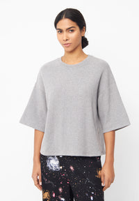 Givn Berlin Sweater SELMA aus recycelter Baumwolle Sweater Stone Grey