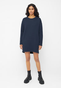 Givn Berlin Sweatkleid JOELLE aus Bio-Baumwolle Dress Midnight Blue (Lines)