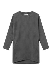 Givn Berlin Sweatkleid JOELLE aus Bio-Baumwolle Dress Shadow Grey (Lines)