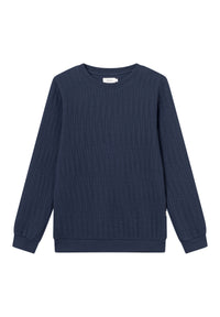 Givn Berlin Sweatshirt CANTON aus Bio-Baumwolle Sweater Midnight Blue (Lines)