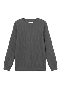 Givn Berlin Sweatshirt CANTON aus Bio-Baumwolle Sweater Shadow Grey (Lines)