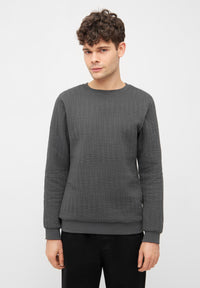Givn Berlin Sweatshirt CANTON aus Bio-Baumwolle Sweater Shadow Grey (Lines)