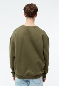 Givn Berlin Sweatshirt GBCEDRICO mit Aufdruck aus weicher Bio-Baumwolle Sweater Khaki