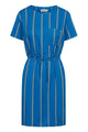 Givn Berlin T-Shirt-Kleid LIVIA aus LENZING™ ECOVERO™ Dress Blue / Brown (Stripes)
