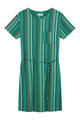 Givn Berlin T-Shirt-Kleid LIVIA aus LENZING™ ECOVERO™ Dress Green / Orange (Stripes)