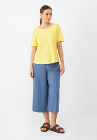 Givn Berlin T-Shirt GBCAPRINA relaxed Fit aus Bio-Baumwolle T-Shirt Lemon (Waffle)