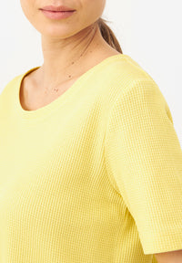 Givn Berlin T-Shirt GBCAPRINA relaxed Fit aus Bio-Baumwolle T-Shirt Lemon (Waffle)