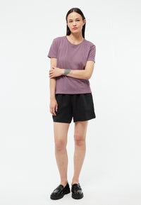 Givn Berlin T-Shirt GBJULIA aus Baumwoll-Leinen Mix T-Shirt English Violet (Linen)