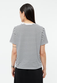 Givn Berlin T-Shirt GBJULIA aus Bio-Baumwolle T-Shirt Black / White (Stripes)