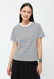 Givn Berlin T-Shirt GBJULIA aus Bio-Baumwolle T-Shirt Black / White (Stripes)