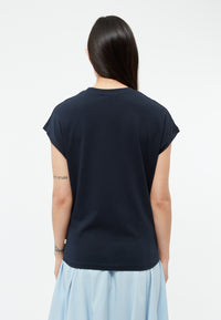 Givn Berlin T-Shirt GBLAILA (HEART) aus Bio-Baumwolle mit Stickerei T-Shirt Midnight Blue