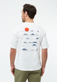 Givn Berlin T-Shirt GBLASSE (SUNSET) aus Bio-Baumwolle mit Print T-Shirt White