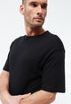 Givn Berlin T-Shirt GBLASSE aus Baumwoll-Leinen Mix T-Shirt Black (Linen)
