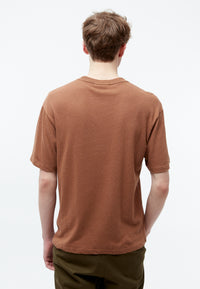 Givn Berlin T-Shirt GBLASSE aus Baumwoll-Leinen Mix T-Shirt Pecan Brown (Linen)