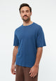 Givn Berlin T-Shirt GBLASSE aus Baumwoll-Leinen Mix T-Shirt Blazing Blue (Linen)