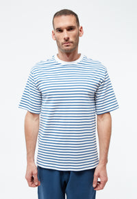 Givn Berlin T-Shirt GBLASSE aus Bio-Baumwolle T-Shirt Blazing Blue / White (Stripes)
