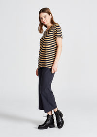 Givn Berlin T-Shirt LENA aus TENCEL™ Lyocell T-Shirt Blue / Camel (Stripes)