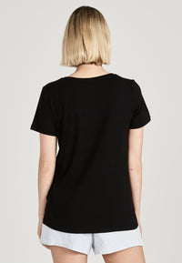 Givn Berlin T-Shirt LENA aus TENCEL™ Lyocell T-Shirt Black (Tencel)