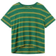 Givn Berlin T-Shirt TIANA aus Bio-Baumwolle T-Shirt Forest Green / Mango Orange (Stripes)