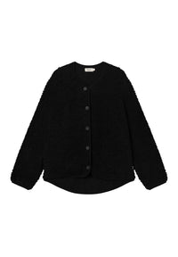 Givn Berlin Teddyfell-Cardigan LINN aus Bio-Baumwolle Jacket Black