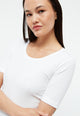 Givn Berlin Top GBANAIS aus Bio-Baumwoll Jersey T-Shirt White (Rib)