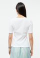 Givn Berlin Top GBANAIS aus Bio-Baumwoll Jersey T-Shirt White (Rib)